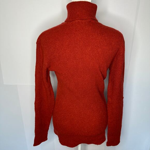 Karl Lagerfeld Cashmere Blend Small Red Turtleneck Sweater Women's Vintage - Picture 7 of 9